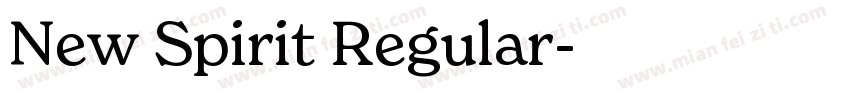 New Spirit Regular字体转换